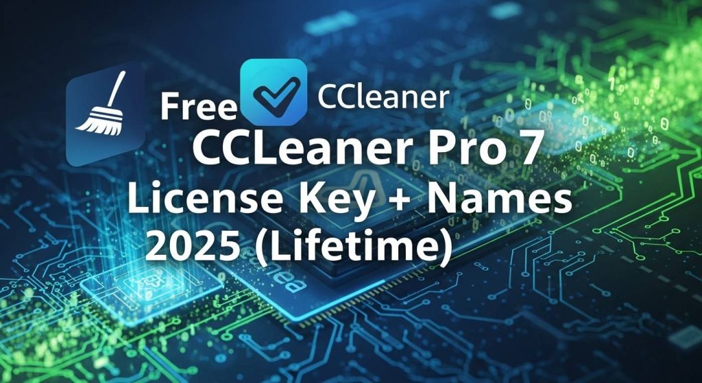 Free CCleaner Pro 7 License Key + Names  (Lifetime) 2025
